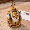 thumbnail image 2 of Plush Tiger Stuffed Animal, Realistic Brown Tiger Cub with Portable Tiger Striped Nest, 1 Pack Soft Plush Figure for Toddlers Kids Animal Themed Playtime Nursery Display Holiday Birthday Gift, 2 of 6