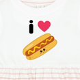 thumbnail image 4 of Inktastic I Love Hot Dogs Girls Baby Dress, 4 of 5