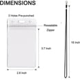 thumbnail image 3 of Id Card Badge Holder With Heavy Duty Lanyard - Key, Id Card, Name Tag Holder (black), 3 of 5