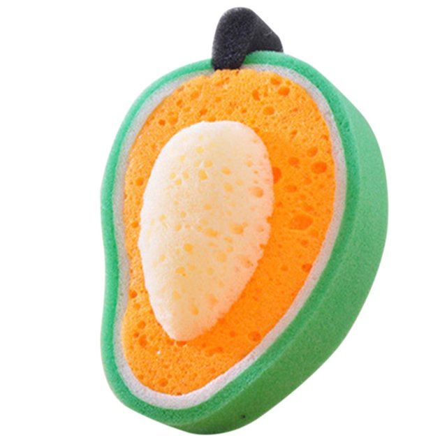 1Pc/4Pcs Fruit Shape Sponge Scouring Pad Cleaning Cloth Removing Stains Sponge Kitchen Tools No.02
