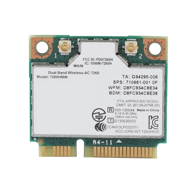 Tarjeta de red inalámbrica universal Intel 7260AC 867M Bluetooth 4.0