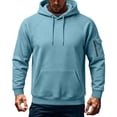 thumbnail image 2 of HappyYEE Men’s Fleece Hoodie Loose Drawstring Hooded Sweatshirt with Pockets Fall Long Sleeve Casual Pullover Tops M, 2 of 6