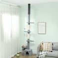thumbnail image 2 of PawHut Floor to Ceiling Cat Tree, Adjustable Height 87-100", 2 of 10
