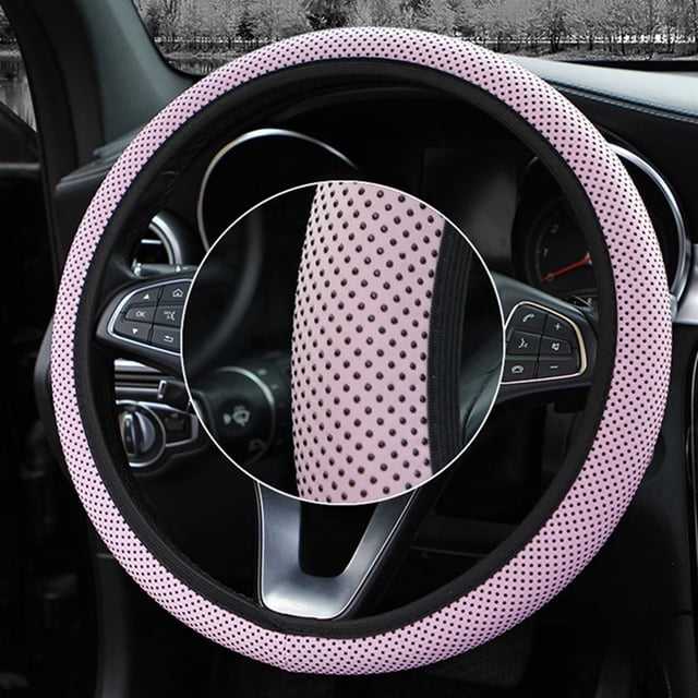 Funda De Volante De Coche Transpirable Tela Sándwich Universal Protector Para 38cm | Cubiertas De Dirección
