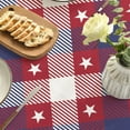 thumbnail image 5 of 4th of July Tablecloth 60x84 Inch Rectangular, Patriotic Red Buffalo Plaid Stars Independence Day Memorial Day Table Cover for Party Picnic Dinner Decor, 5 of 6