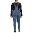 thumbnail image 3 of Dollhouse Junior's Plus Size Stretch Denim Overalls, 3 of 5