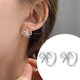 thumbnail image 3 of Chapado Floral Pequeño Oro Pendientes de aro Elegante Dainty Trendy Stuff Cute Little Hoop Pendientes Árbol Rose Declaración Joyería para Mujeres Adolescente Chica, 3 of 8