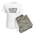thumbnail image 5 of CafePress - I'm Irish, DON't Kiss Me! Women's Light Pajamas - Women's Short Sleeve Print T-Shirt and Pants Light Cotton Pajama Set, 5 of 7