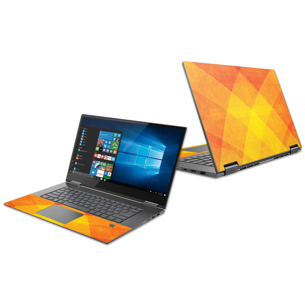 Skin Decal Wrap Compatible With Lenovo Yoga 730 13" (2018) Sticker Design Orange Texture