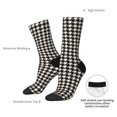thumbnail image 4 of Rateoe Black and white houndstooth for Women Casual Calf Socks - Cute Crew Socks - Thin Soft Above Ankle Socks Size 5-11, 4 of 6