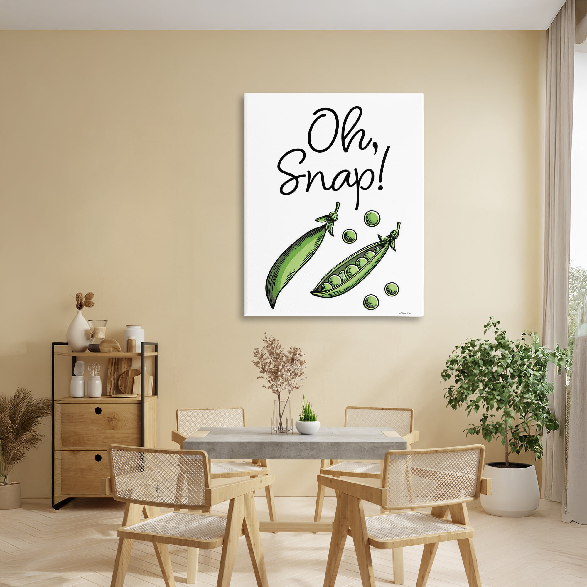 Stupell Industries Oh Snap Peas Canvas Wall Art, design by Susan Ball