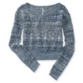thumbnail image 2 of Aeropostale suéter recortado para mujer, azul, extragrande Aeropostale Pull-over, 2 of 2