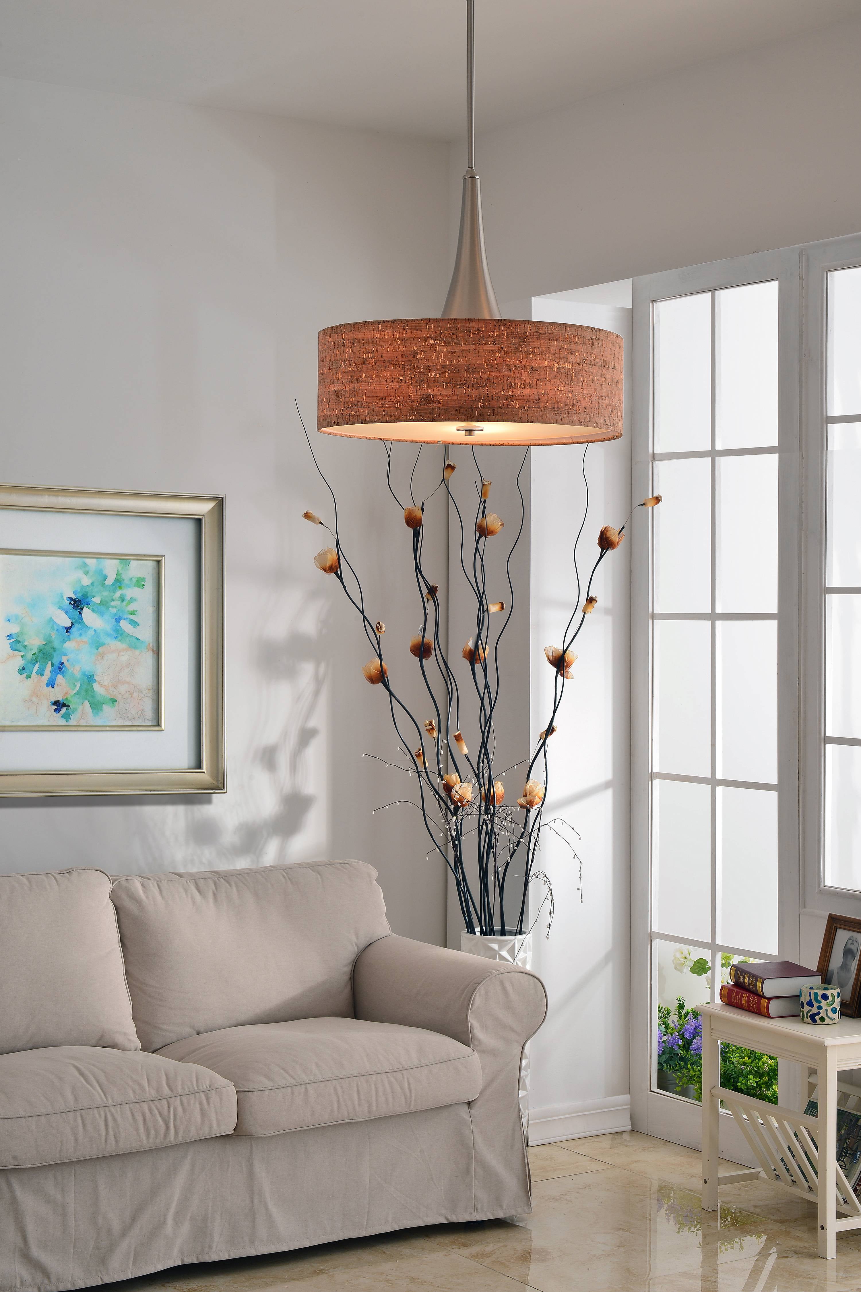 Kenroy Home Bulletin 3 Light Pendant Brushed Steel