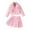 BH6 Pink, variant on Likimi Toddler Girls Two Piece Set Long Sleeve Lapel Solid Color Button Shirt With 3D Floral Design Pleated Skirt Fashion Spring Autumn Outfits Set Size 6-7 Years Hot Pink