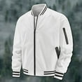 thumbnail image 2 of uikmnh Jackets For Men,Male Solid Color Large Size Outdoor Autumn and Winter Jacket with Multiple Pockets and Lapel Air Force Flight Suit Baseball Jacket,Size L, 2 of 5