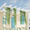 thumbnail image 5 of Zwyoqi Plantas De Hojas De Hiedra Artificiales De 84 Pies Guirnalda Colgante De Vid Falsa Follaje Vegetal Para El Hogar Cocina Jardín Oficina Decoración De Pared De Boda (Hiedra/12 Hilos), 5 of 5