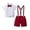Z-red-a, variant on LNMQLPDBS Toddler Boy Sets Solid Color Button Down Shirt & Shorts 2pcs Outfits Boys Dress Shirts Lapel Blouse with Chest Pocket Baby Boy Summer Beach Casual Clothes Sets Purple 2 Years