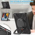 thumbnail image 3 of KOMI for iPad 9th/ 8th/ 7th Generation Case (iPad 10.2 inch Rugged Case 2021/2020/2019) with Screen Protector, Rotating Stand/Pencil Holder/Carrying Shoulder Strap Ring Kickstand Carnival Night-Black, 3 of 5