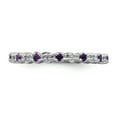 thumbnail image 4 of Sterling Silver Amethyst & Diamond Ring, 4 of 8