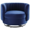 thumbnail image 5 of Embrace Tufted Performance Velvet Performance Velvet Swivel Chair, 5 of 8