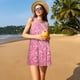 thumbnail image 3 of Fotbe Pink Glitter Vestido de Verano sin Mangas para Mujer – Vestido Midi Línea A, Estilo Camiseta Floral, Vestido Playero Casual y Fluido, 3 of 7