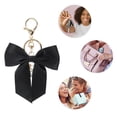 thumbnail image 3 of Unique Bargains 1 Pc Fashion Ribbon Bow Handbag Charm Bag Accessories Black, 3 of 5