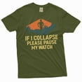 thumbnail image 6 of Funny running T-shirt jogging runner track tee shirt if I collapse pause my watch gift tee (Small Grey), 6 of 7