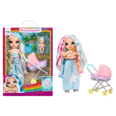 Rainbow High Jr. High Bestie Babysitters – Amaya Raine, 9” Fashion Doll