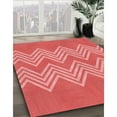 thumbnail image 3 of Ahgly Company Machine Washable Indoor Square Transitional Red Area Rugs, 8' Square, 3 of 7