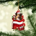 thumbnail image 2 of Sheltie Christmas Ornament – Holiday Dog Memorial Gift & Xmas Tree Hanging Mica Décor, 2 of 2