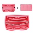 thumbnail image 1 of Monedero Organizador Insertar Bolsa De Fieltro Con Cremallera Bolso Tote Shaper Múltiples Bolsillos Bolsas De Almacenamiento GrandesPinkM, 1 of 5