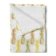 thumbnail image 2 of Pineapple Soft Flannel Fleece Throw Blanket, Hand Drawn Simply Sketched Stamp Minimal Background Pineapples, Cozy Plush for Indoor and Outdoor Use, 70" x 90", Olive Green Cinnamon, by Ambesonne, 2 of 5