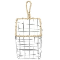 MLINS Wall Hanging Basket Magazine Holder Organizer Iron Wire Mounted Storage Basket