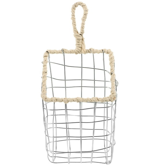 MLINS Wall Hanging Basket Magazine Holder Organizer Iron Wire Mounted Storage Basket