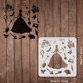 thumbnail image 2 of Princess Stencils Template 11.8x11.8 inch/30x30cm Plastic Castle Pumpkin Cart Drawing Painting Stencils Square Queen Reusable Stencils for Painting on Wood Floor Wall and Tile, 2 of 7
