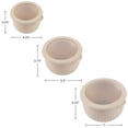 thumbnail image 6 of Classic Cuisine Set of 3 Bowls with Lids - Microwave, Freezer, and Fridge Safe Nesting Mixing Bowls, Beige, 6 of 7