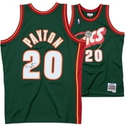 Gary Payton Seattle Supersonics Autographed Green Mitchell and Ness 1995 Swingman Jersey with "HOF 13" Inscription - Fanatics Authentic Certified