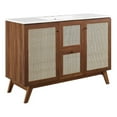 thumbnail image 3 of Modway Soma 48" Single Sink Modern Wood Bathroom Vanity in Walnut/White, 3 of 17