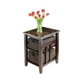 thumbnail image 6 of HomeStock Art Nouveau Allure Side Table Faux Marble Top with 2 Baskets, 6 of 7