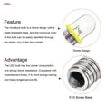 thumbnail image 4 of Uxcell 24V 0.25W E10 Round Top Mini LED Bulbs Lights with Box Yellow 10 Count, 4 of 6