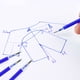 thumbnail image 5 of 50 Uds. Bolígrafo que desaparece a alta temperatura planchado calefacción desvanecimiento marcador de tela para tela cuero azul, 5 of 8