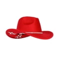 thumbnail image 2 of Glitter Rhinestone Cowboy Hat for Kids Wide Brim Suede Star Western Cowgirl Hat for Party Costume Dress Up,One Size, 2 of 5