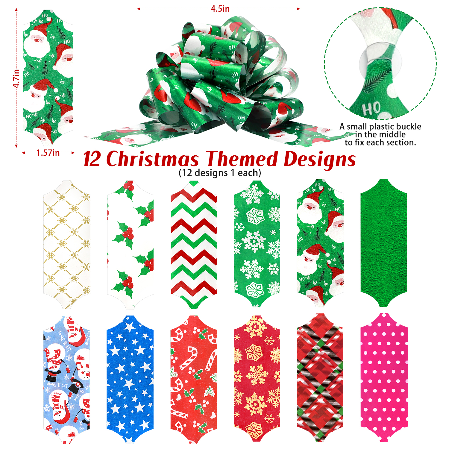 Ayieyill 12-Piece Christmas Pull Bows photo 5