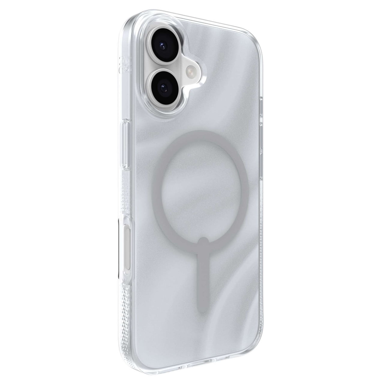 ZAGG Milan Snap Case For iPhone 17 - Pink Glimmering Wave Graphene Strengthened Phone Case with Drop Protection (13ft/4m) Textured Edges & Sparkle Design MagSafe Charging Compatible