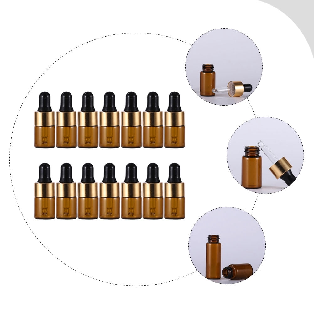 20pcs Small Glass Dropper Bottles for Essential Oils and Perfume Portable Empty Bottles for Travel