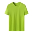 thumbnail image 4 of Sinleey Mens Solid Color Quick Dry Moisture Wicking Athletic T-shirt Short Sleeve Crew Neck Running Green 4XL, 4 of 5
