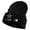 Black, variant on Star US Army Embroidered 12 Inch Long Knitted Beanie - Black OSFM