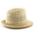 thumbnail image 6 of Unisex Hollow‑Woven Straw Fedora Hat Braided Leather Band Summer Travel Wide‑Brim Sun Hat Men Women Couple Outdoor Beach Panama Headwear, 6 of 7