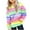 Multicolor-7, variant on Riecok Hooded Sweatshirt Girls Long Sleeve Round Neck Stripe Printed Kids Cute Pullover Top Clothes for Girls and Boys Multicolor-9 9-10 Years