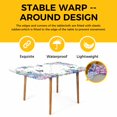 thumbnail image 4 of Spring Flowers Table Cloths for 3 Foot Rectangle Tables, Watercolor Floral Butterflies Botanical Patio Waterproof Elastic Fitted Tablecloths, Washable Rectangular Table Cover for Camping, 4 of 8